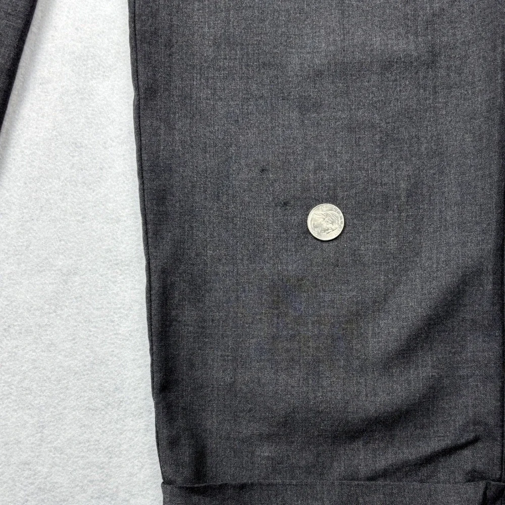 Brooks Brothers Mens Charcoal Gray 100% Wool Pleated Cuffed Dress Pants 35x29